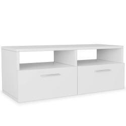 Szafka pod TV, materiał drewnopochodny, 95x35x36 cm, biała