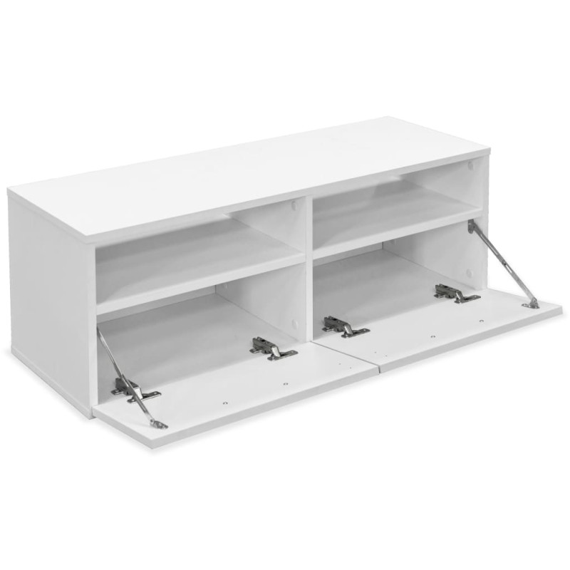 Szafka pod TV, materiał drewnopochodny, 95x35x36 cm, biała