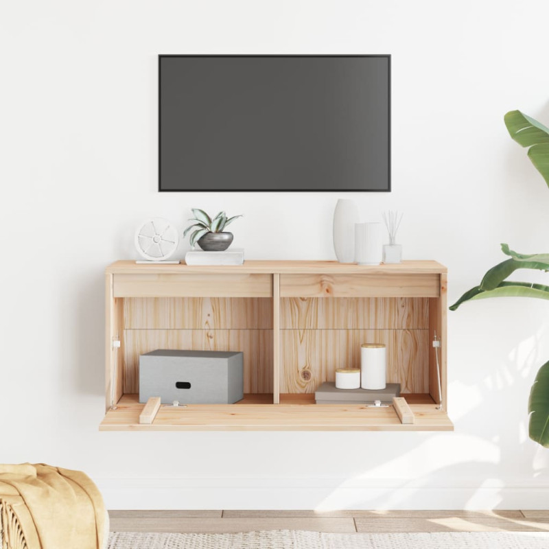 Szafka ścienna, 80x30x35 cm, lite drewno sosnowe