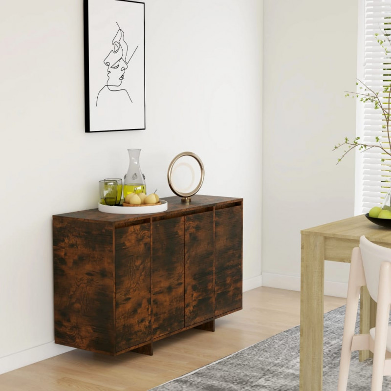Szafka, przydymiony dąb, 120x41x75 cm, materiał drewnopochodny
