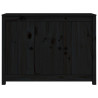Szafka, czarna, 100x35x74 cm, lite drewno sosnowe