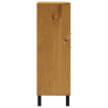Kredens z przeszklonymi drzwiami FLAM, 92x40x122,5 cm, sosna