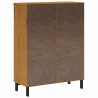 Kredens z przeszklonymi drzwiami FLAM, 92x40x122,5 cm, sosna