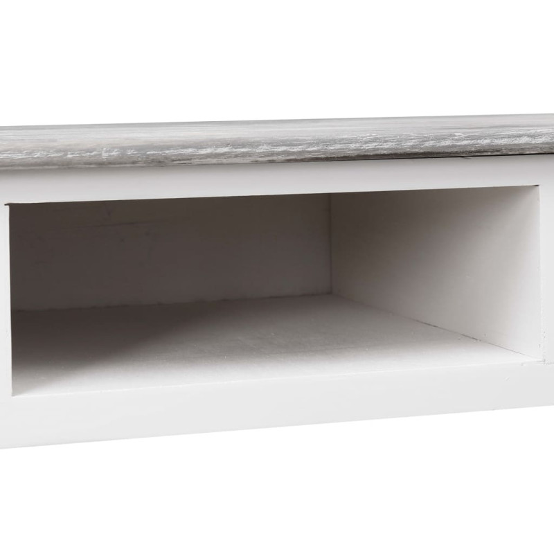 Biurko, szare, 110x45x76 cm, drewniane