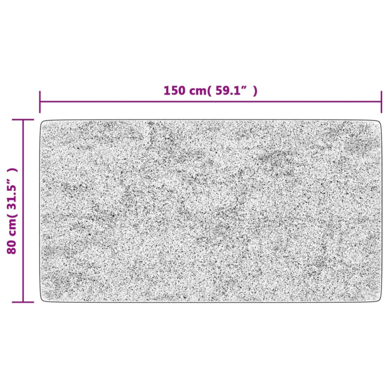Dywan z możliwością prania, 80x150 cm, antracyt, antypoślizgowy