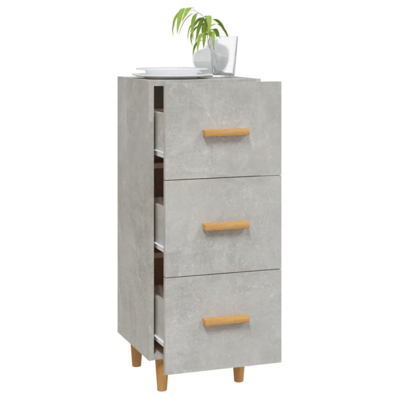 Szafka, szarość betonu, 34,5x34x90 cm, materiał drewnopochodny