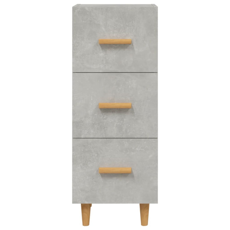 Szafka, szarość betonu, 34,5x34x90 cm, materiał drewnopochodny