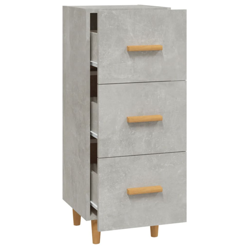 Szafka, szarość betonu, 34,5x34x90 cm, materiał drewnopochodny