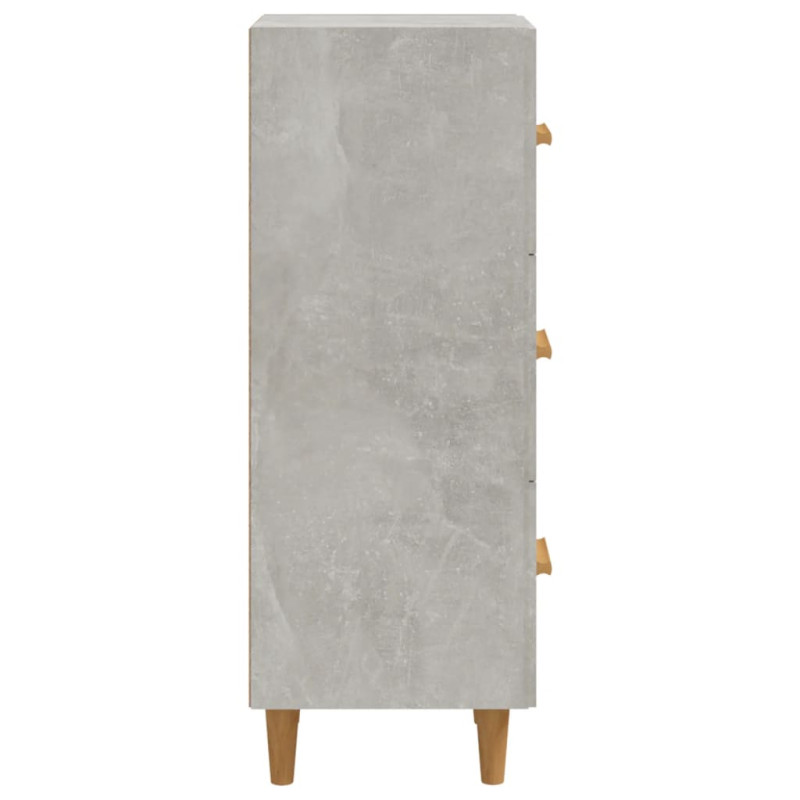 Szafka, szarość betonu, 34,5x34x90 cm, materiał drewnopochodny