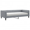 Sofa z materacem do spania, jasnoszara, 100x200 cm, tkanina