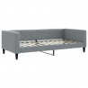 Sofa z materacem do spania, jasnoszara, 100x200 cm, tkanina