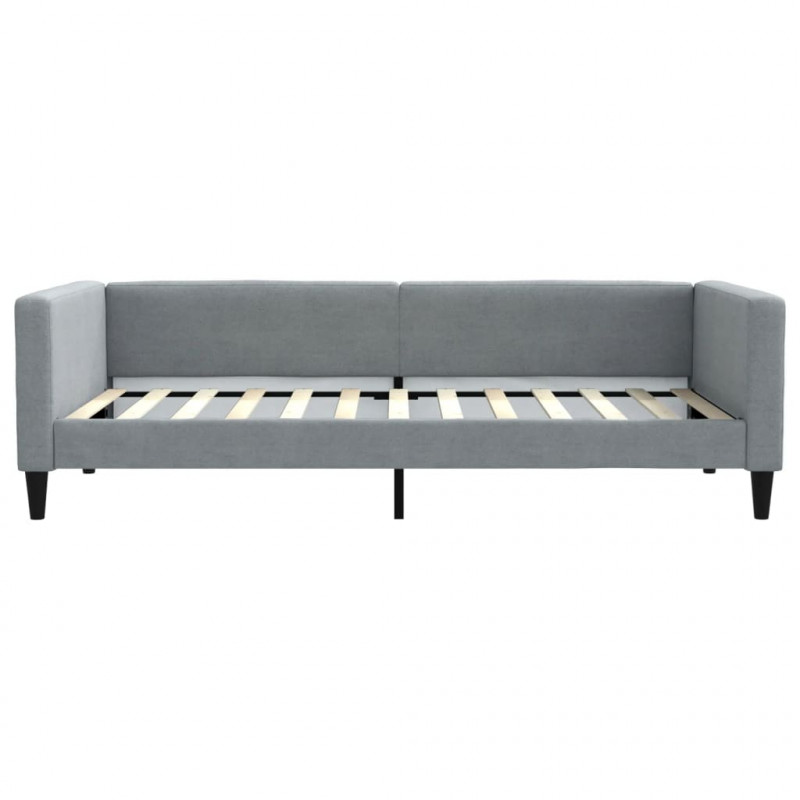 Sofa z materacem do spania, jasnoszara, 100x200 cm, tkanina