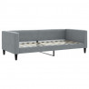 Sofa rozsuwana z szufladami, jasnoszara, 100x200 cm, tkanina