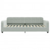 Sofa z materacem do spania, jasnoszara, 100x200 cm, aksamit