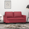 2-osobowa sofa, winna czerwień, 120 cm, sztuczna skóra