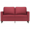 2-osobowa sofa, winna czerwień, 120 cm, sztuczna skóra