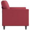 2-osobowa sofa, winna czerwień, 120 cm, sztuczna skóra