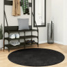 Dywan HUARTE z krótkim włosiem, czarny, Ø 120 cm