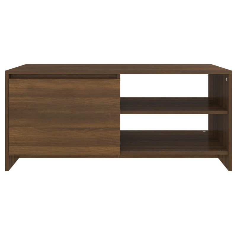 Stolik kawowy, brązowy dąb 102x50x45 cm materiał drewnopochodny