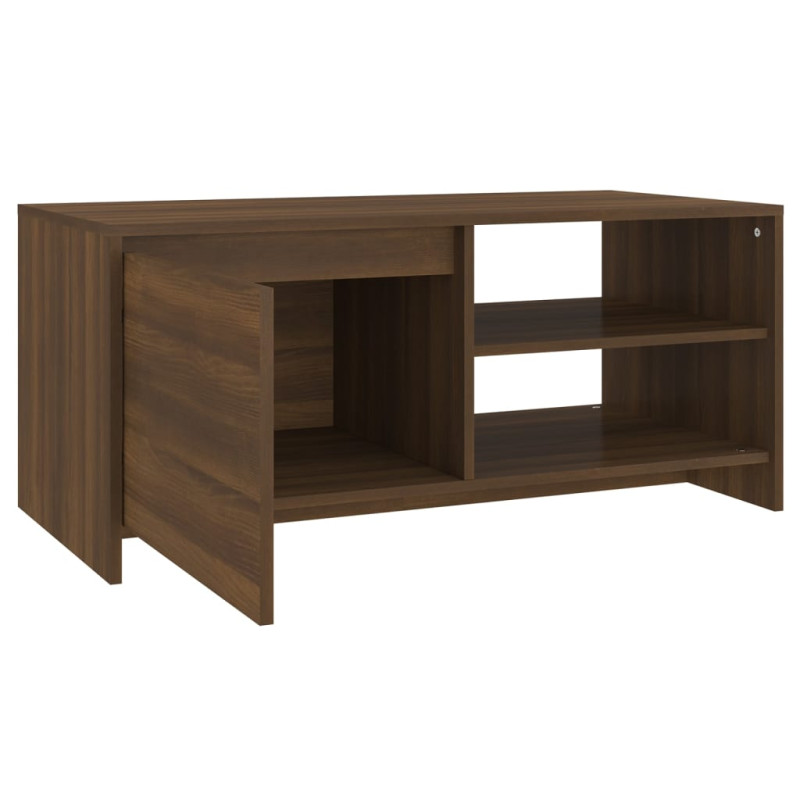 Stolik kawowy, brązowy dąb 102x50x45 cm materiał drewnopochodny