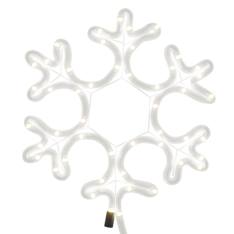 Świąteczna dekoracja płatek śniegu 48 LED, ciepła biel 27x27 cm