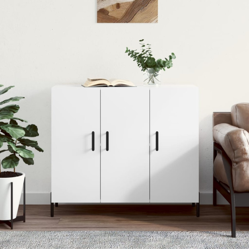 Szafka, biała, 90x34x80 cm, materiał drewnopochodny