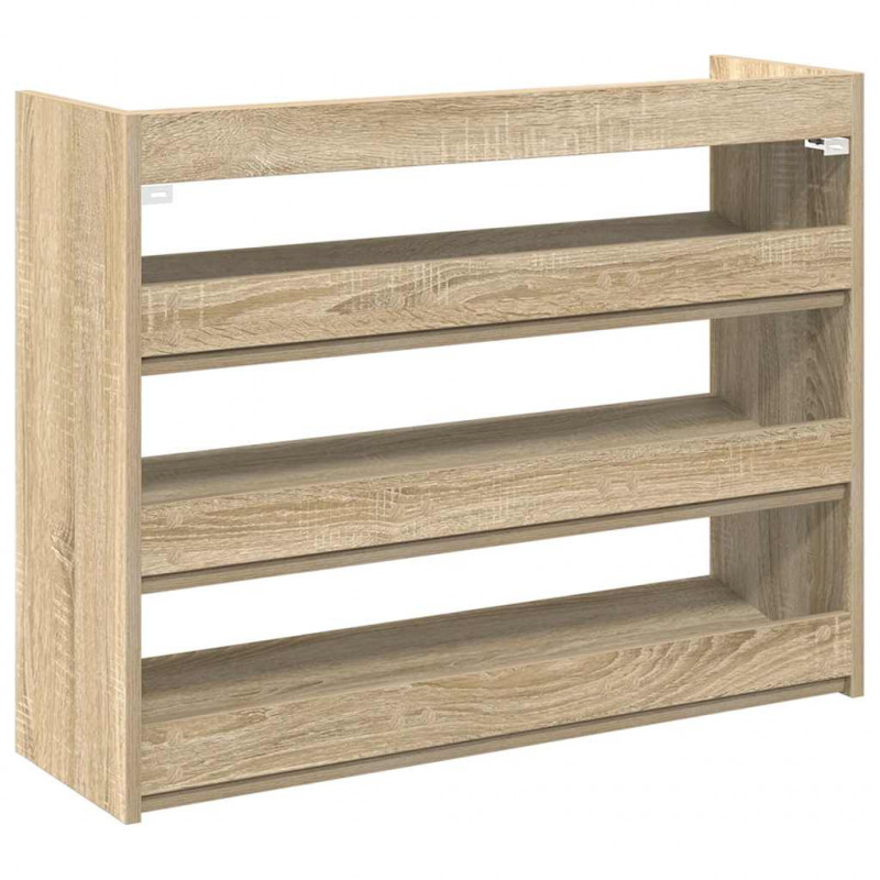 Półka na buty, dąb sonoma 80x25x61,5cm, materiał drewnopochodny