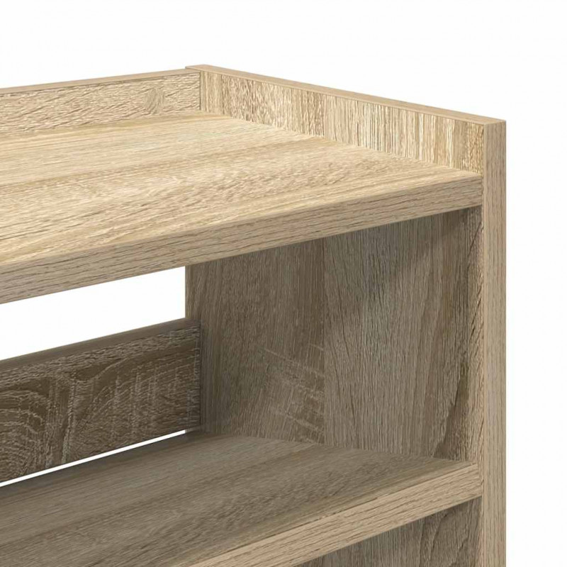 Półka na buty, dąb sonoma 80x25x61,5cm, materiał drewnopochodny