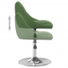 Obrotowe krzesła stołowe, 6 szt., ciemnozielone, aksamit
