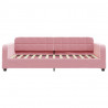 Sofa rozsuwana, różowa, 90x200 cm, aksamit