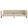 Sofa z materacem do spania, kremowa, 90x200 cm, tkanina