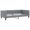 Sofa rozsuwana z materacami, jasnoszara, 100x200 cm, tkanina