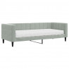 Sofa z materacem do spania, jasnoszara, 80x200 cm, aksamit