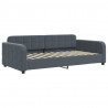 Sofa z materacem do spania, ciemnoszara, 100x200 cm, aksamit
