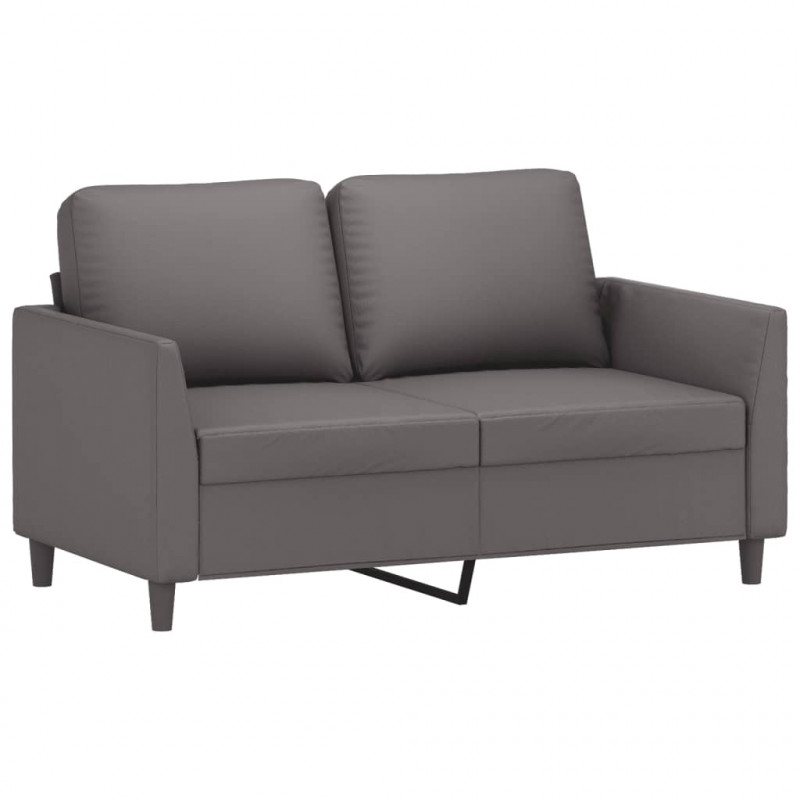 2-osobowa sofa, szary, 120 cm, sztuczna skóra