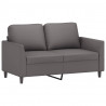 2-osobowa sofa, szary, 120 cm, sztuczna skóra