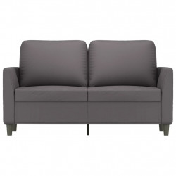 2-osobowa sofa, szary, 120 cm, sztuczna skóra
