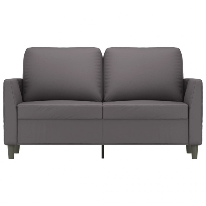 2-osobowa sofa, szary, 120 cm, sztuczna skóra