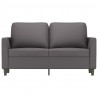2-osobowa sofa, szary, 120 cm, sztuczna skóra