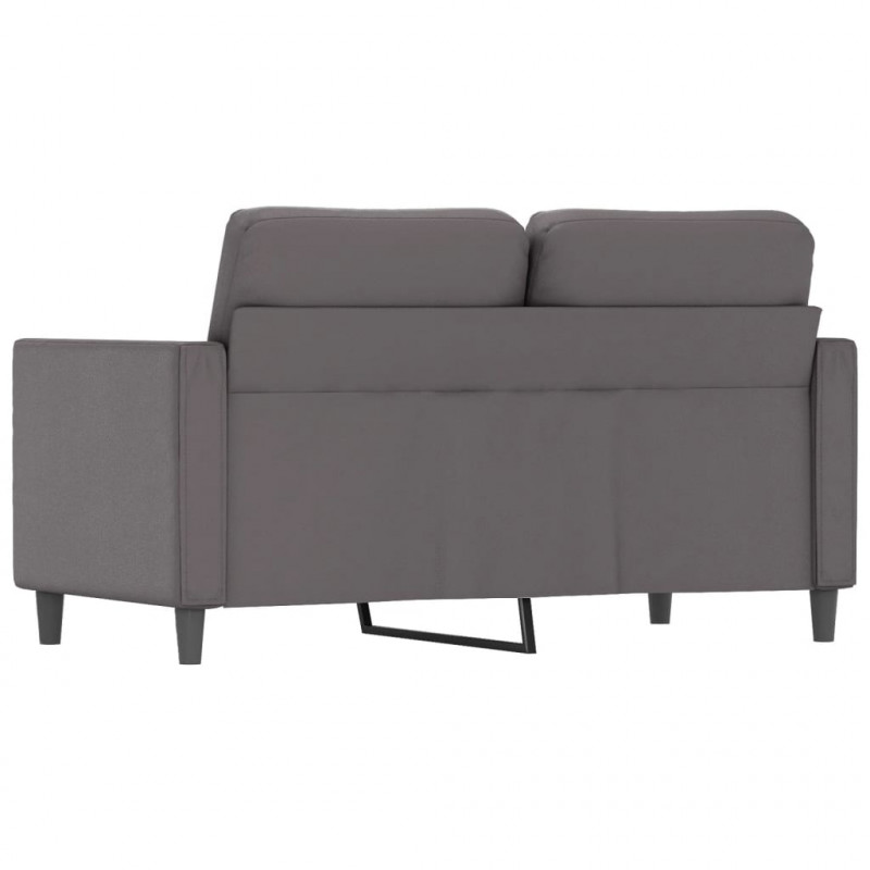 2-osobowa sofa, szary, 120 cm, sztuczna skóra