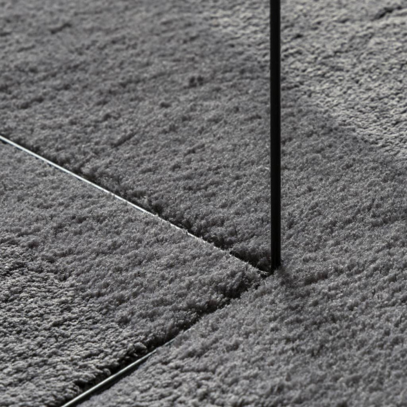 Dywan HUARTE z krótkim włosiem, antracytowy, 80x200 cm