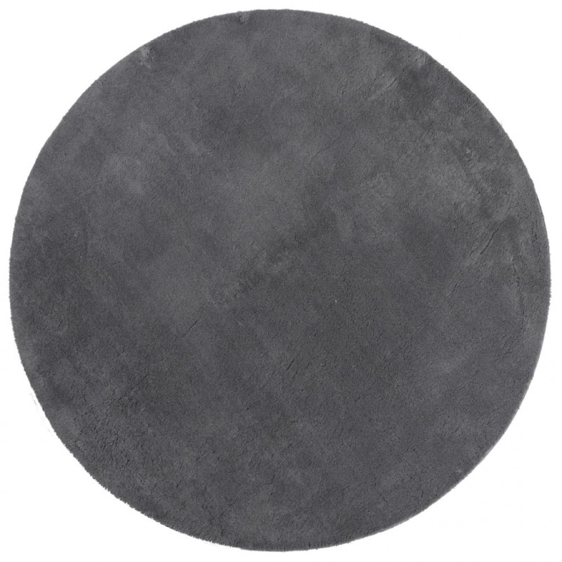 Dywan HUARTE z krótkim włosiem, antracytowy, Ø 80 cm