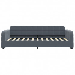 Sofa z funkcją spania, ciemnoszara, 100x200 cm, aksamit