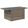 8-cz. zestaw mebli ogrodowych z poduszkami, szary, polirattan