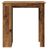 Stolik barowy ze schowkiem, stare drewno, 102x50x103,5 cm