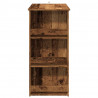 Stolik barowy ze schowkiem, stare drewno, 102x50x103,5 cm
