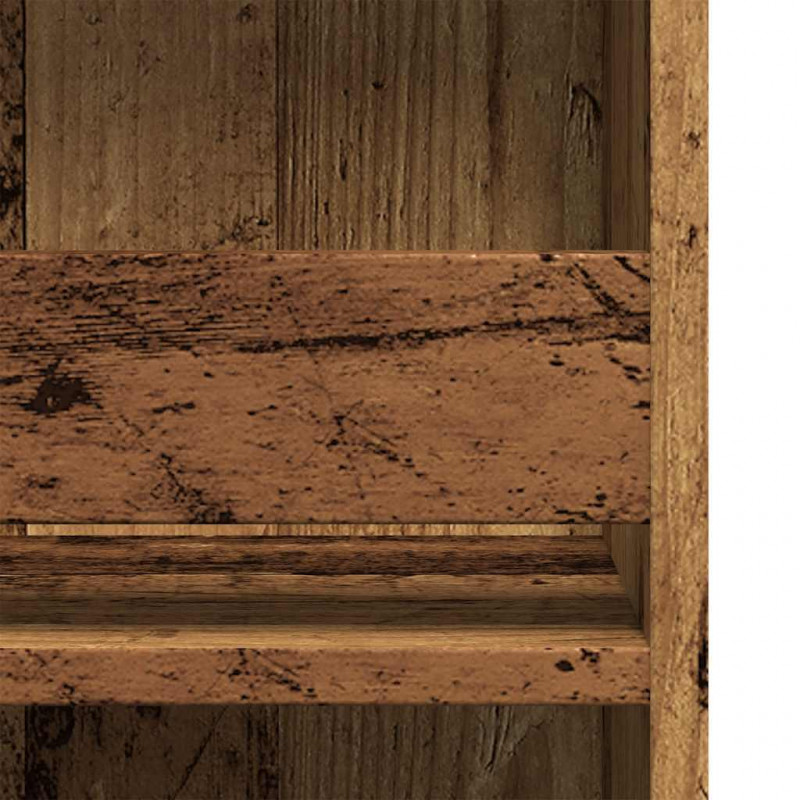 Stolik barowy ze schowkiem, stare drewno, 102x50x103,5 cm
