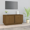 Szafka pod TV, miodowy brąz, 80x35x40,5 cm, lite drewno sosnowe