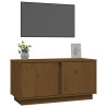Szafka pod TV, miodowy brąz, 80x35x40,5 cm, lite drewno sosnowe