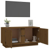 Szafka pod TV, miodowy brąz, 80x35x40,5 cm, lite drewno sosnowe